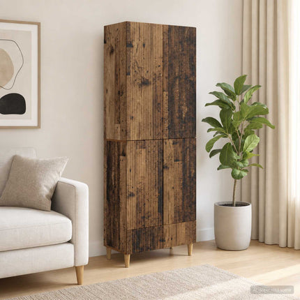 Skab Sæt 2 pcs 66 x 34,5 x 95 cm Konstrueret træ