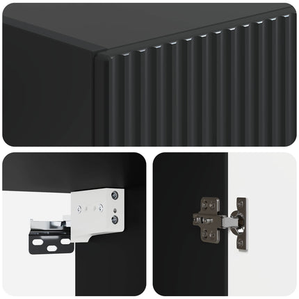 Skab Sæt 2 pcs 66 x 34,5 x 90 cm Konstrueret træ