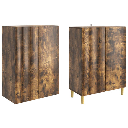 Skab Sæt 2 pcs 66 x 34,5 x 90 cm Konstrueret træ