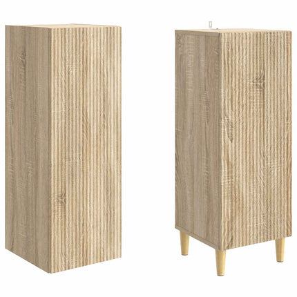 Skab Sæt 2 pcs 33 x 34,5 x 90 cm Konstrueret træ