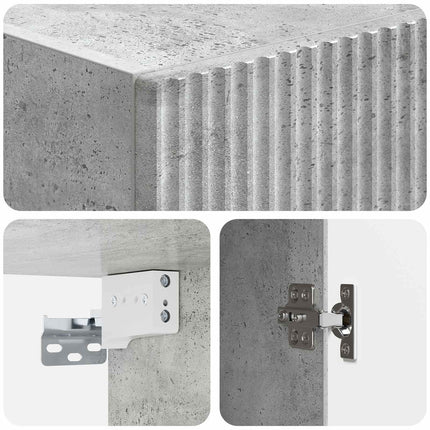 Skab Sæt 2 pcs 33 x 34,5 x 90 cm Konstrueret træ