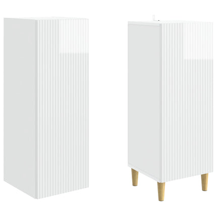 Skab Sæt 2 pcs 33 x 34,5 x 90 cm Konstrueret træ