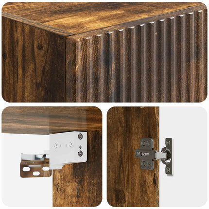 Skab Sæt 2 pcs 33 x 34,5 x 90 cm Konstrueret træ