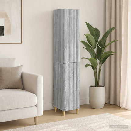 Skab Sæt 2 pcs 33 x 34,5 x 90 cm Konstrueret træ