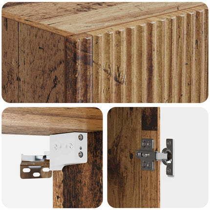 Skab Sæt 2 pcs Gammelt træ 33 x 34,5 x 90 cm Konstrueret træ
