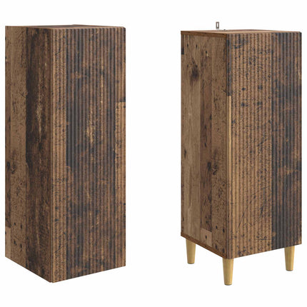 Skab Sæt 2 pcs Gammelt træ 33 x 34,5 x 90 cm Konstrueret træ