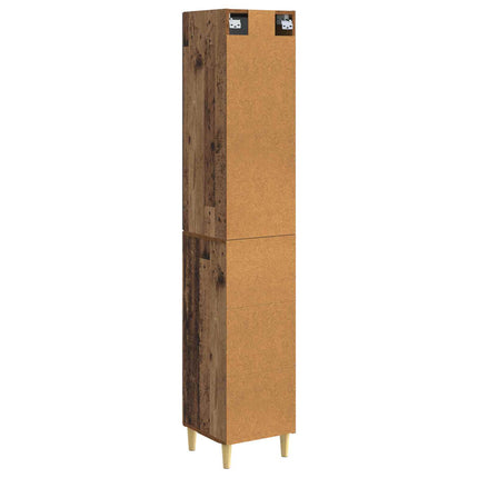 Skab Sæt 2 pcs Gammelt træ 33 x 34,5 x 90 cm Konstrueret træ