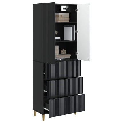 Skab Sæt 2 pcs 66 x 34,5 x 90 cm Konstrueret træ