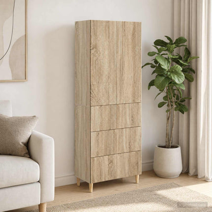 Skab Sæt 2 pcs Sonoma-eg 66 x 34,5 x 90 cm Konstrueret træ