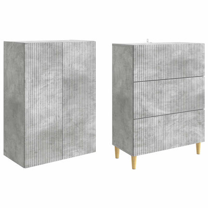 Skab Sæt 2 pcs 66 x 34,5 x 90 cm Konstrueret træ