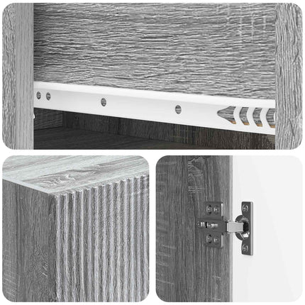 Skab Sæt 2 pcs 66 x 34,5 x 90 cm Konstrueret træ