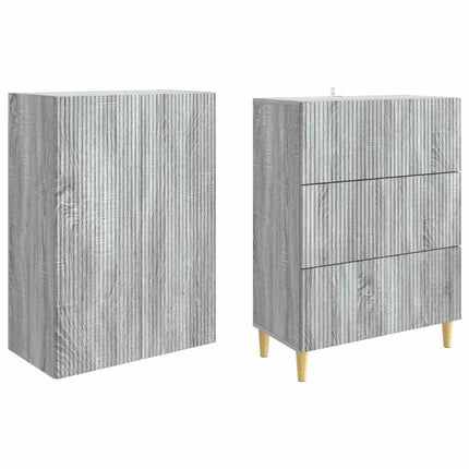Skab Sæt 2 pcs 66 x 34,5 x 90 cm Konstrueret træ