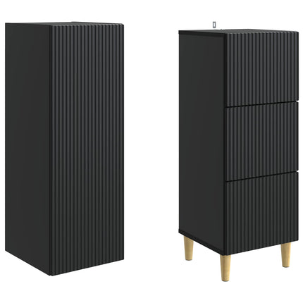 Skab Sæt 2 pcs 33 x 34,5 x 90 cm Konstrueret træ