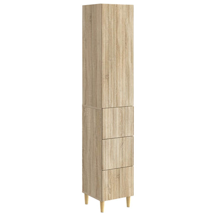 Skab Sæt 2 pcs 33 x 34,5 x 90 cm Konstrueret træ