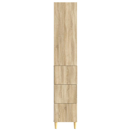 Skab Sæt 2 pcs 33 x 34,5 x 90 cm Konstrueret træ