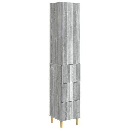 Skab Sæt 2 pcs Grå Sonoma 33 x 34,5 x 90 cm Konstrueret træ