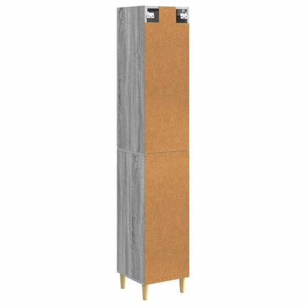Skab Sæt 2 pcs Grå Sonoma 33 x 34,5 x 90 cm Konstrueret træ