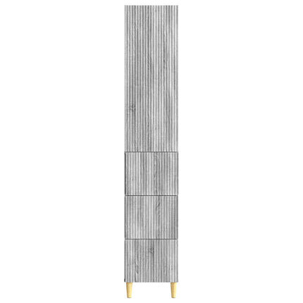 Skab Sæt 2 pcs Grå Sonoma 33 x 34,5 x 90 cm Konstrueret træ