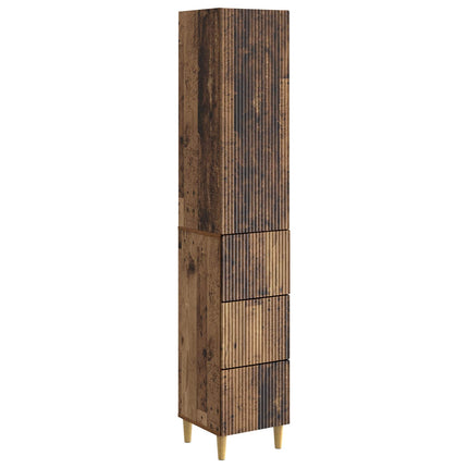 Skab Sæt 2 pcs 33 x 34,5 x 90 cm Konstrueret træ