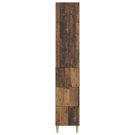 Skab Sæt 2 pcs 33 x 34,5 x 90 cm Konstrueret træ