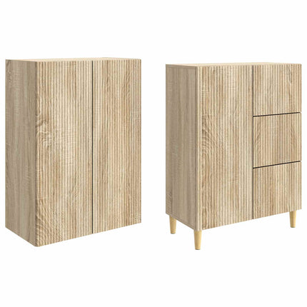 Skab Sæt 2 pcs 66 x 34,5 x 90 cm Konstrueret træ