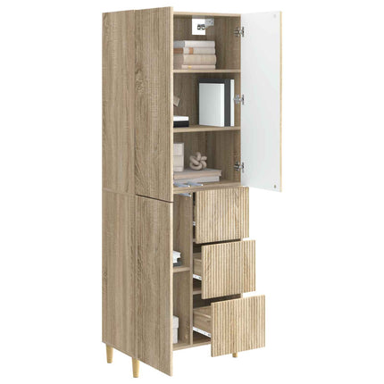 Skab Sæt 2 pcs 66 x 34,5 x 90 cm Konstrueret træ