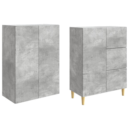 Skab Sæt 2 pcs 66 x 34,5 x 90 cm Konstrueret træ