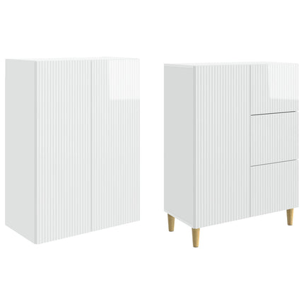 Skab Sæt 2 pcs 66 x 34,5 x 90 cm Konstrueret træ