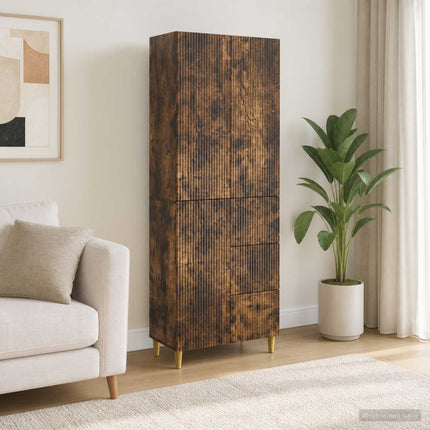 Skab Sæt 2 pcs 66 x 34,5 x 90 cm Konstrueret træ