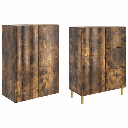 Skab Sæt 2 pcs 66 x 34,5 x 90 cm Konstrueret træ