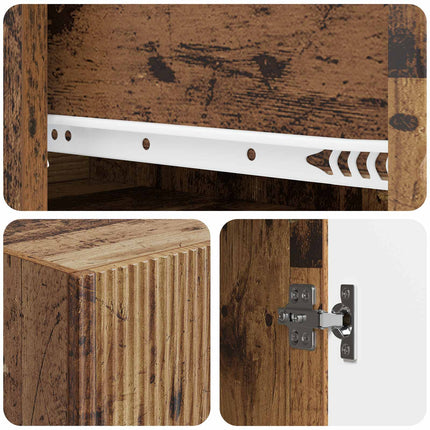 Skab Sæt 2 pcs 66 x 34,5 x 90 cm Konstrueret træ