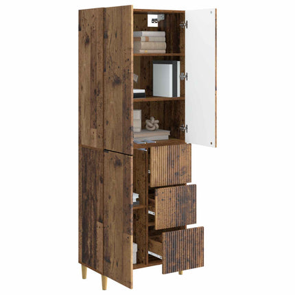 Skab Sæt 2 pcs 66 x 34,5 x 90 cm Konstrueret træ