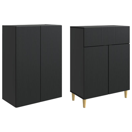 Skab Sæt 2 pcs 66 x 34,5 x 90 cm Konstrueret træ