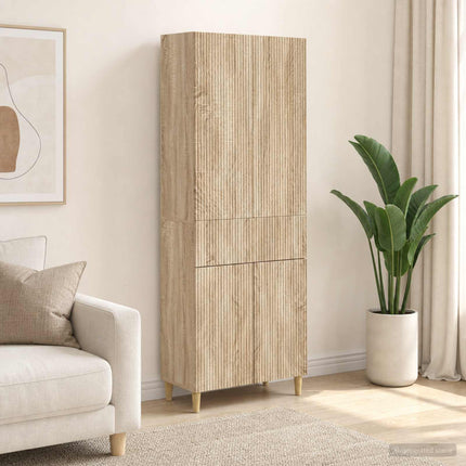 Skab Sæt 2 pcs 66 x 34,5 x 90 cm Konstrueret træ