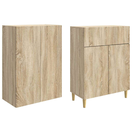 Skab Sæt 2 pcs 66 x 34,5 x 90 cm Konstrueret træ