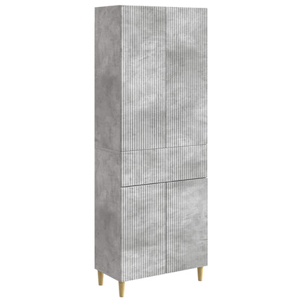 Skab Sæt 2 pcs Betongrå 66 x 34,5 x 90 cm Konstrueret træ