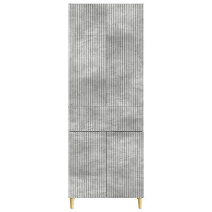 Skab Sæt 2 pcs Betongrå 66 x 34,5 x 90 cm Konstrueret træ