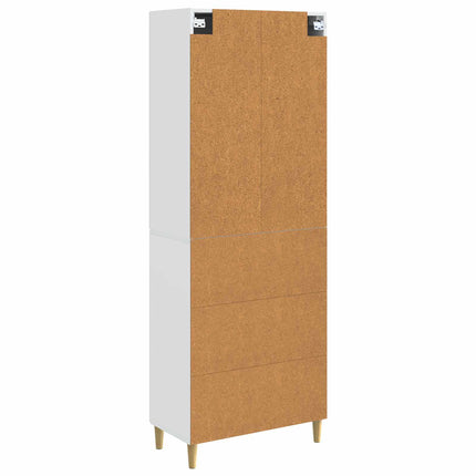 Skab Sæt 2 pcs Hvid højglans 66 x 34,5 x 90 cm Konstrueret træ