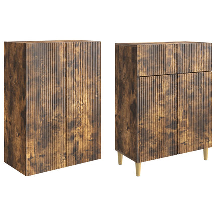 Skab Sæt 2 pcs 66 x 34,5 x 90 cm Konstrueret træ