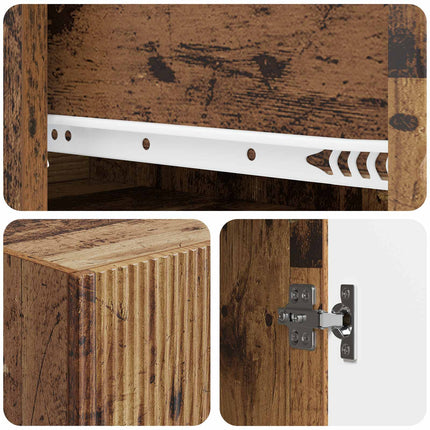 Skab Sæt 2 pcs 66 x 34,5 x 90 cm Konstrueret træ