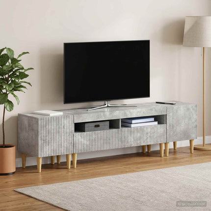 3-delt LED TV Skab ARNHEM 3 stk. Betongrå Konstrueret træ