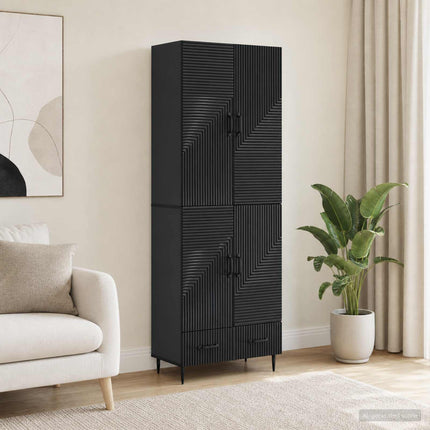 Skab Sæt 2 pcs 66 x 34,5 x 95 cm Konstrueret træ