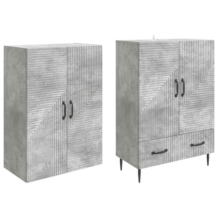 Skab Sæt 2 pcs 66 x 34,5 x 95 cm Konstrueret træ