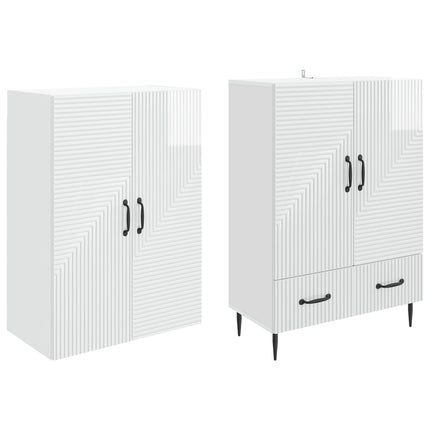 Skab Sæt 2 pcs 66 x 34,5 x 95 cm Konstrueret træ