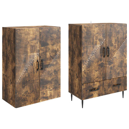 Skab Sæt 2 pcs 66 x 34,5 x 95 cm Konstrueret træ