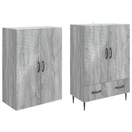 Skab Sæt 2 pcs 66 x 34,5 x 95 cm Konstrueret træ