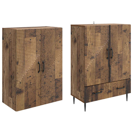 Skab Sæt 2 pcs 66 x 34,5 x 95 cm Konstrueret træ