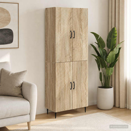 Skab Sæt 2 pcs 66 x 34,5 x 89,5 cm Konstrueret træ