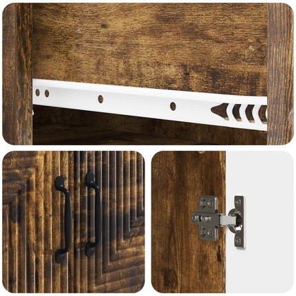 Skab Sæt 2 pcs 66 x 34,5 x 89,5 cm Konstrueret træ