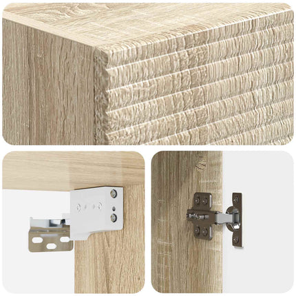 Skab Sæt 2 pcs Sonoma-eg 33 x 34,5 x 89,5 cm Konstrueret træ